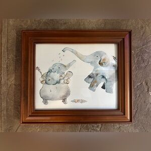 Framed Elephant Print Art